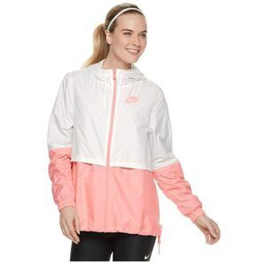 Nike Women's Sportswear RPL Jacket Woven (White/Pink Glaze, Size M)